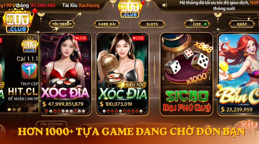 Giới thiệu HitClub Hơn 1000+ tựa game đang chờ đón bạn khám phá