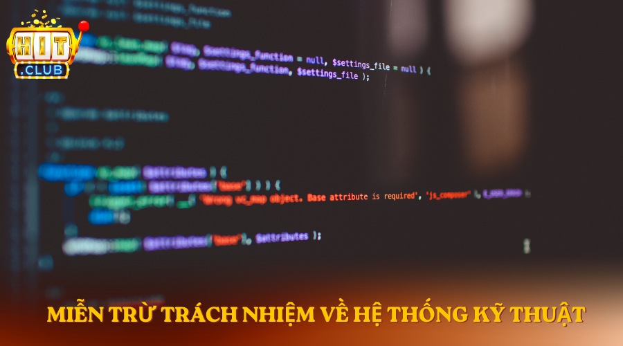 Miễn trừ trách nhiệm Thông tin miễn trừ trách nhiệm trong hệ thống kỹ thuật